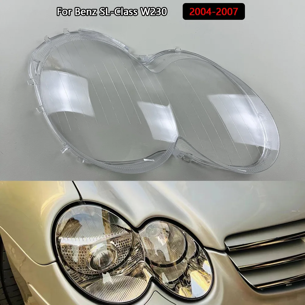 

For Benz SL-Class W230 2004-2007 Headlamp Transparent Cover Headlight Shell Lampshade Case Plexiglass Replace Original Lens