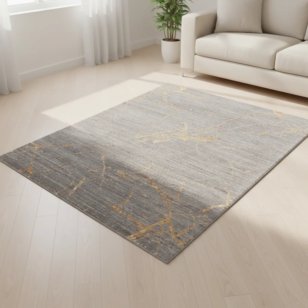 ！@Graphite/Copper Color Natural Marble Look Abstract High Pile Handmade Wool Jute Carpet Soft Hand Sheared Pile Living Room Rug