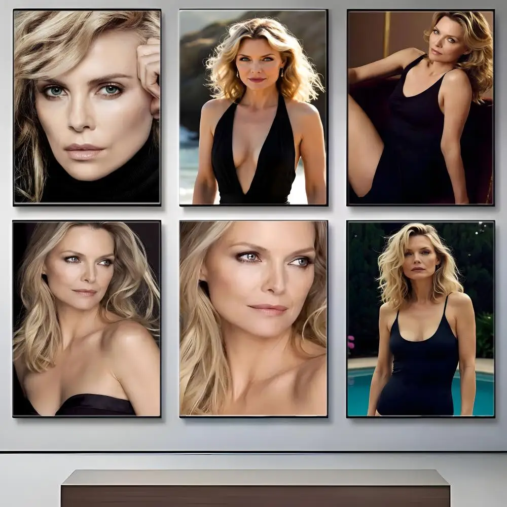 Famous Actor M-Michelle Pfeiffer Poster Crease Free Waterproof Durable All Space Wall Decor