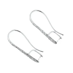 925 Silver Smooth Women Fashion Copper Earrings Hooks Wire Crystal DIY Jewelry Making Findings Accessories