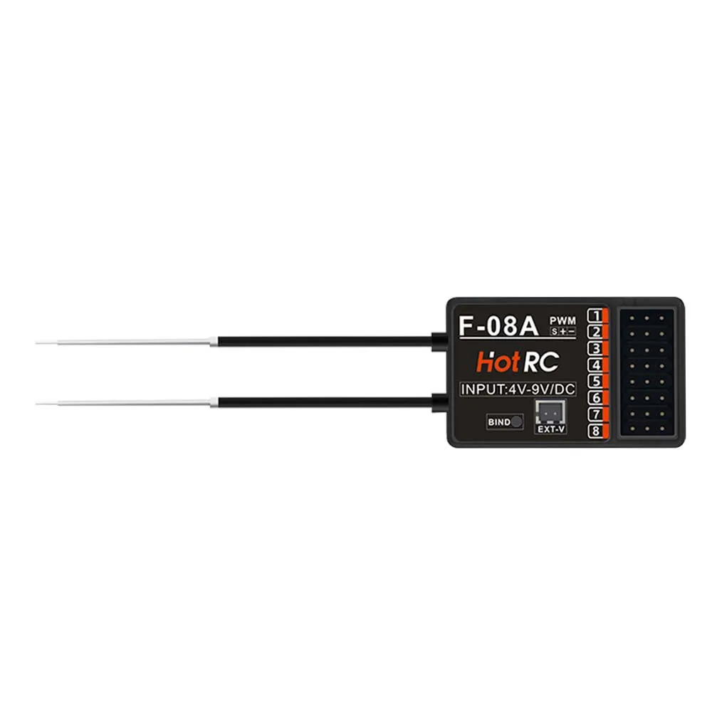 RC Hotrc HT-8A Transmitter PWM FHSS Remote Control 2.4G 8CH 4.5-9V with F-08A Receiver For RC Aircraft Car Boat