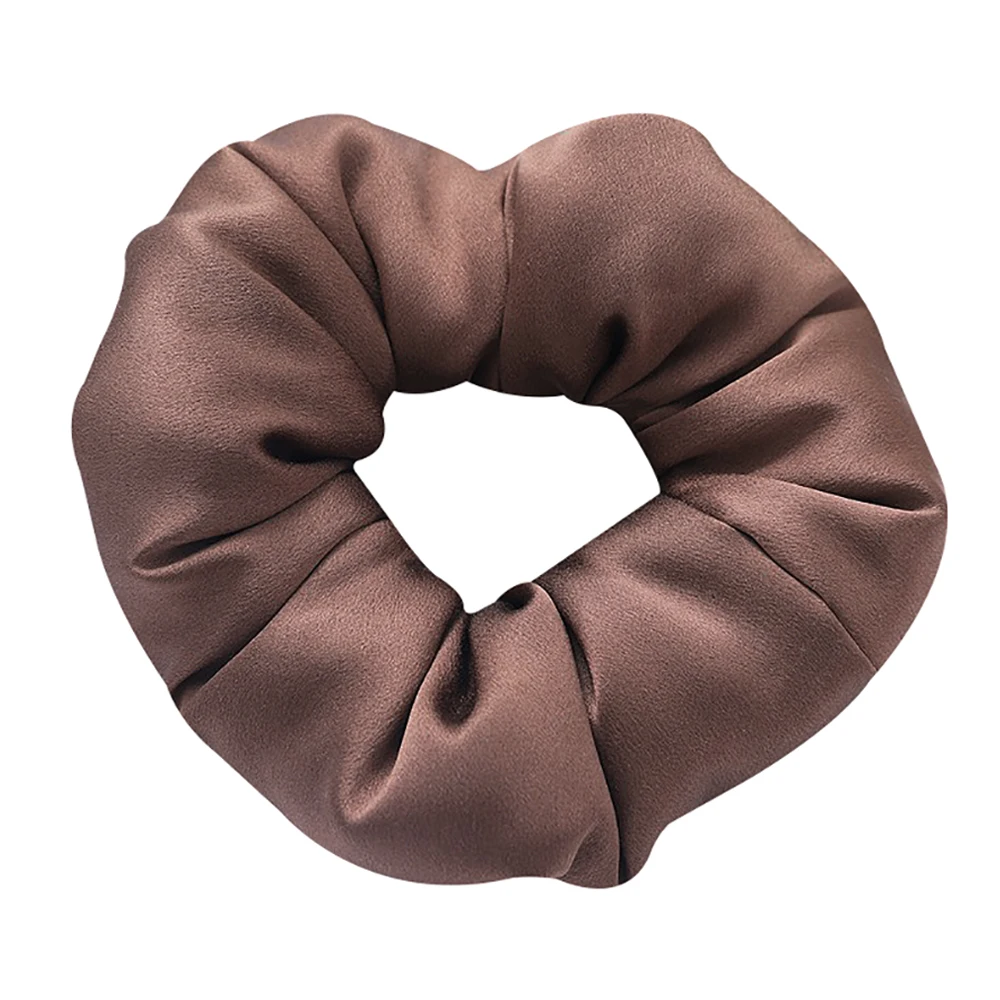 100% Pure Mulberry Silk Large Pillow Scrunchies Clouds Pillow Sleep Hair Bands Cotton Filling for Women Girls 30 Momme 6CM - view 6