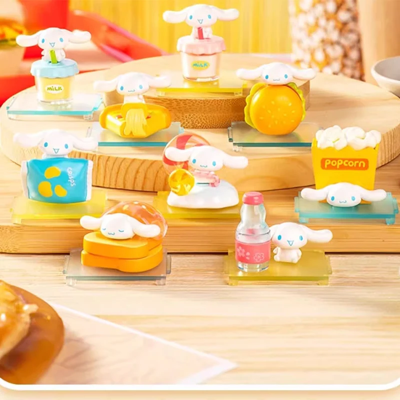 Sanrio Cinnamoroll Convenient Fast Food Series Blind Box Micro Box Big Ear Dog Handmade Doll Ornament Room Decor Birthday Gift