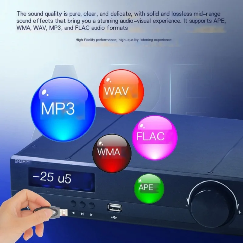 【 Hifi fever level, Bluetooth 5.1 】 TPA3255 600W new 2.1 channel high-power digital amplifier