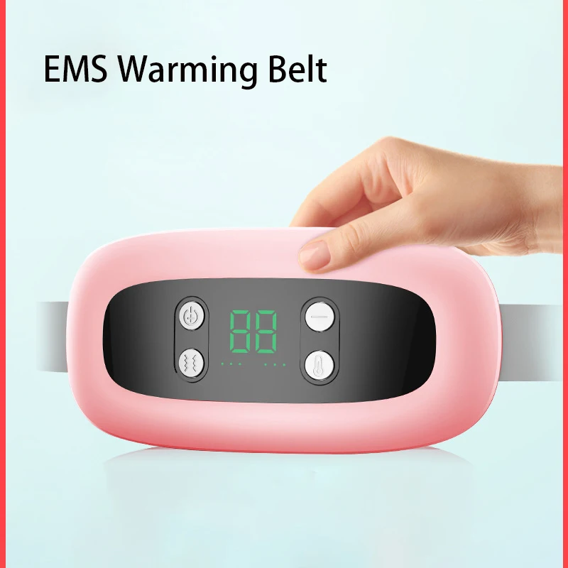 Graphene EMS Warming Belt Relieve Period Cramp Pain Heating Warm Palace Belt Heating Uterus Vibrating Massage Waist Menstrual