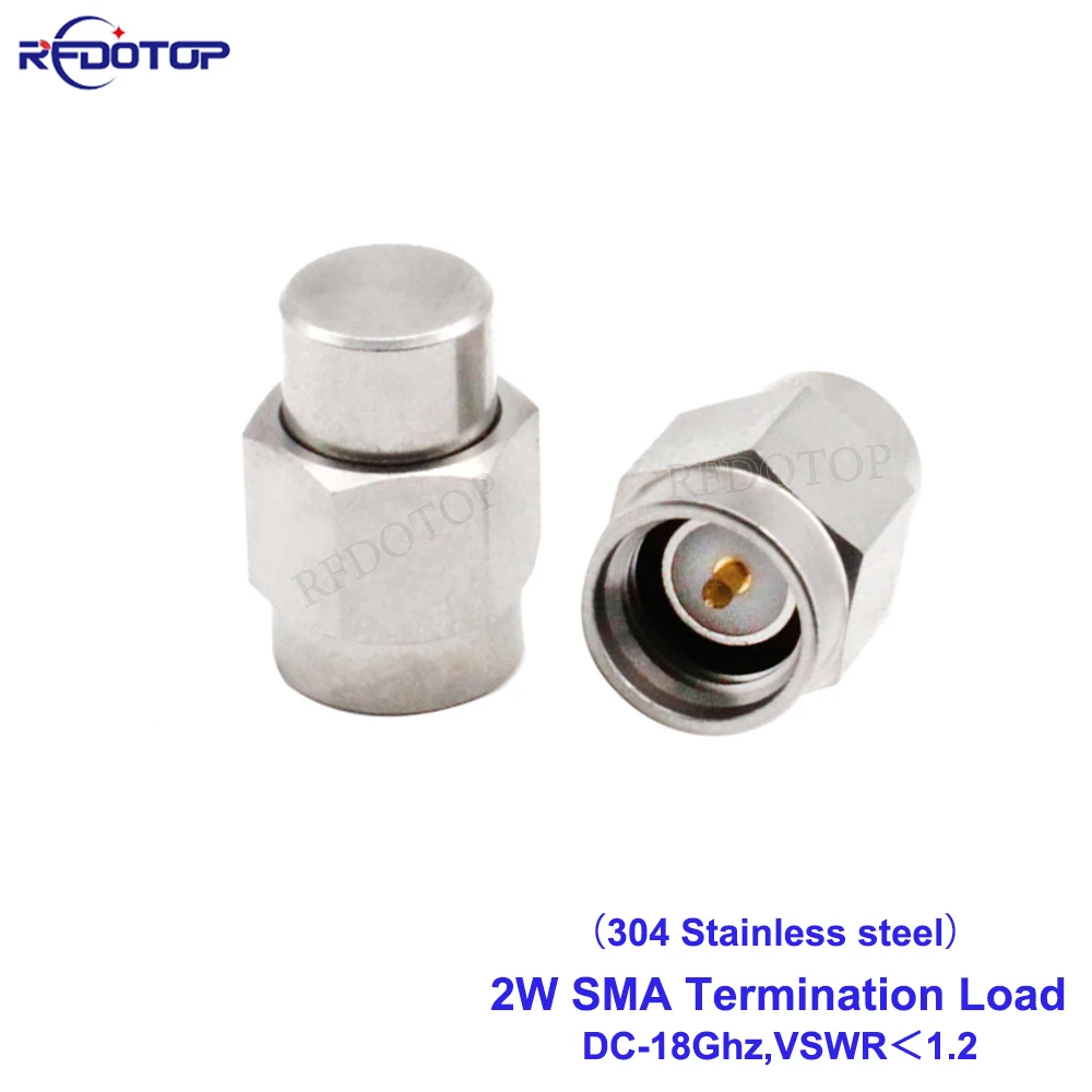 1 Stücke 2 Watt DC-18 GHz SWR <1,2 50 Ohm SMA Stecker RF Koaxial Termination Dummy Last Buchse Messing Gerade Koaxial RF Adapter