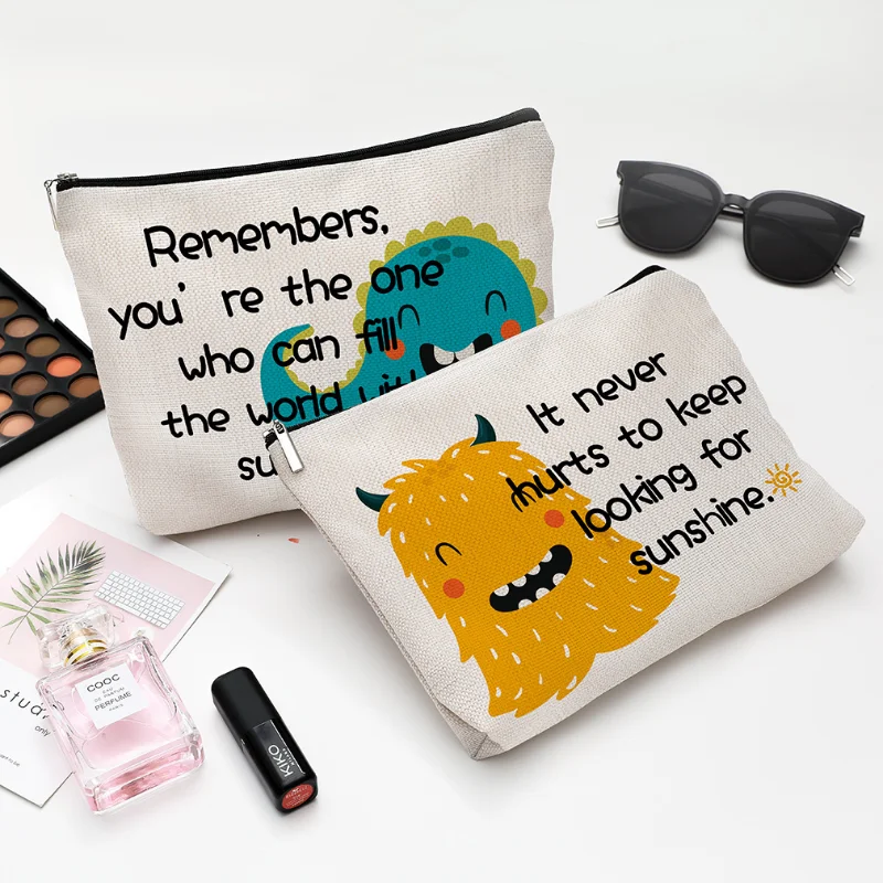 

Simple Cosmetic Bag, Waterproof Cotton and Linen Zipper Bag, Cosmetic and Accessory Storage Bag, Toiletries Storage Bag