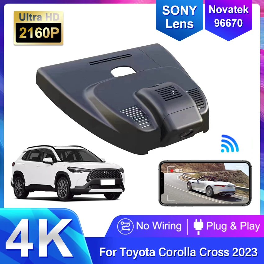 

4K Dash Cam For Toyota Corolla Cross 2023 Plug and play Car DVR High Quality DashCam Camera Video Recorder Original