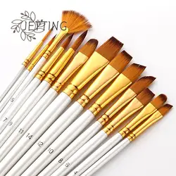 13Pcs Painting Brushes Set Artist Painting Brush for Oil Acrylic Watercolor Gouache Paint Professional Artist Supplies