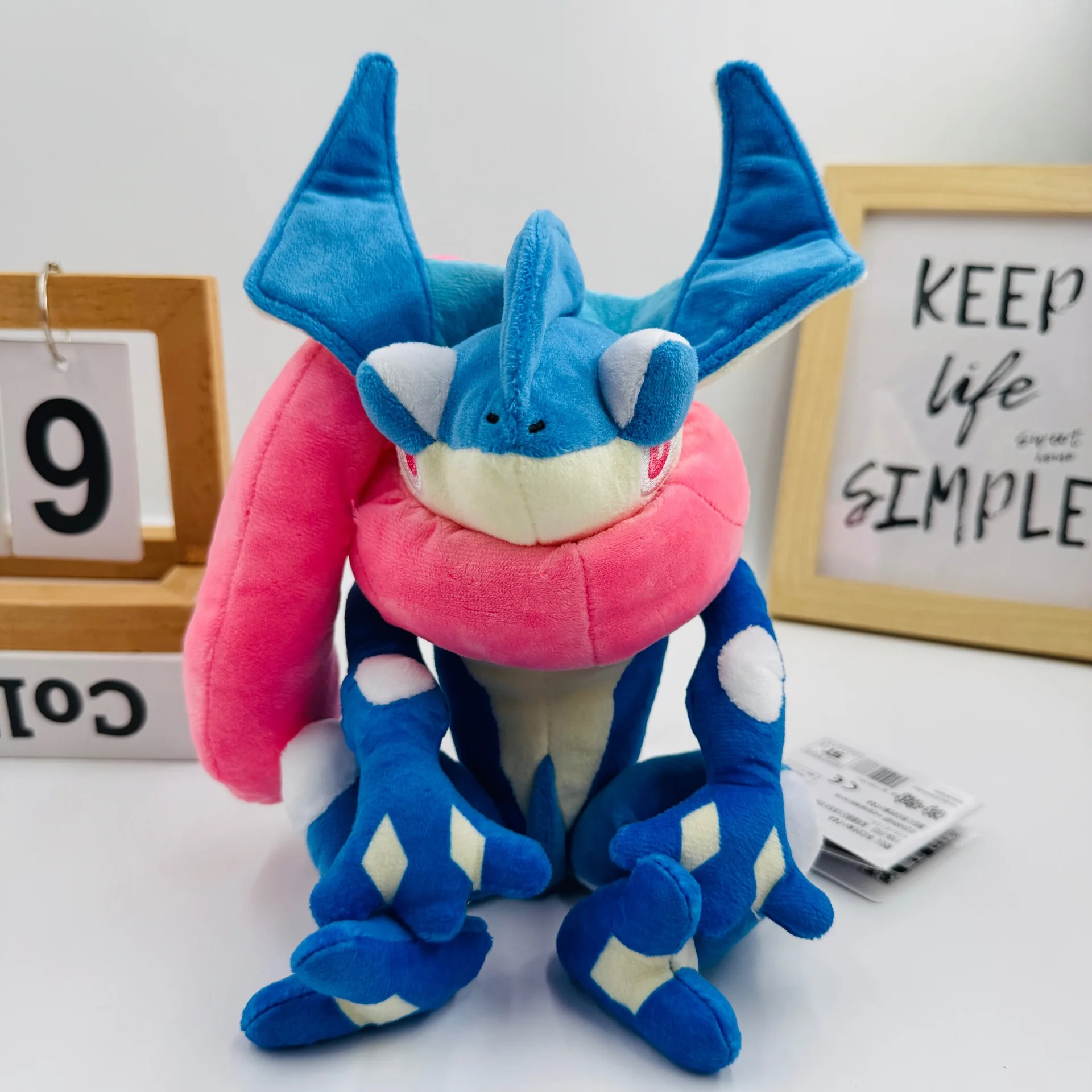 New 23cm Sitting Greninja Plush Toy Evolution Form Ninja Frog Soft Stuffed Animal Doll Kids Birthday Gift