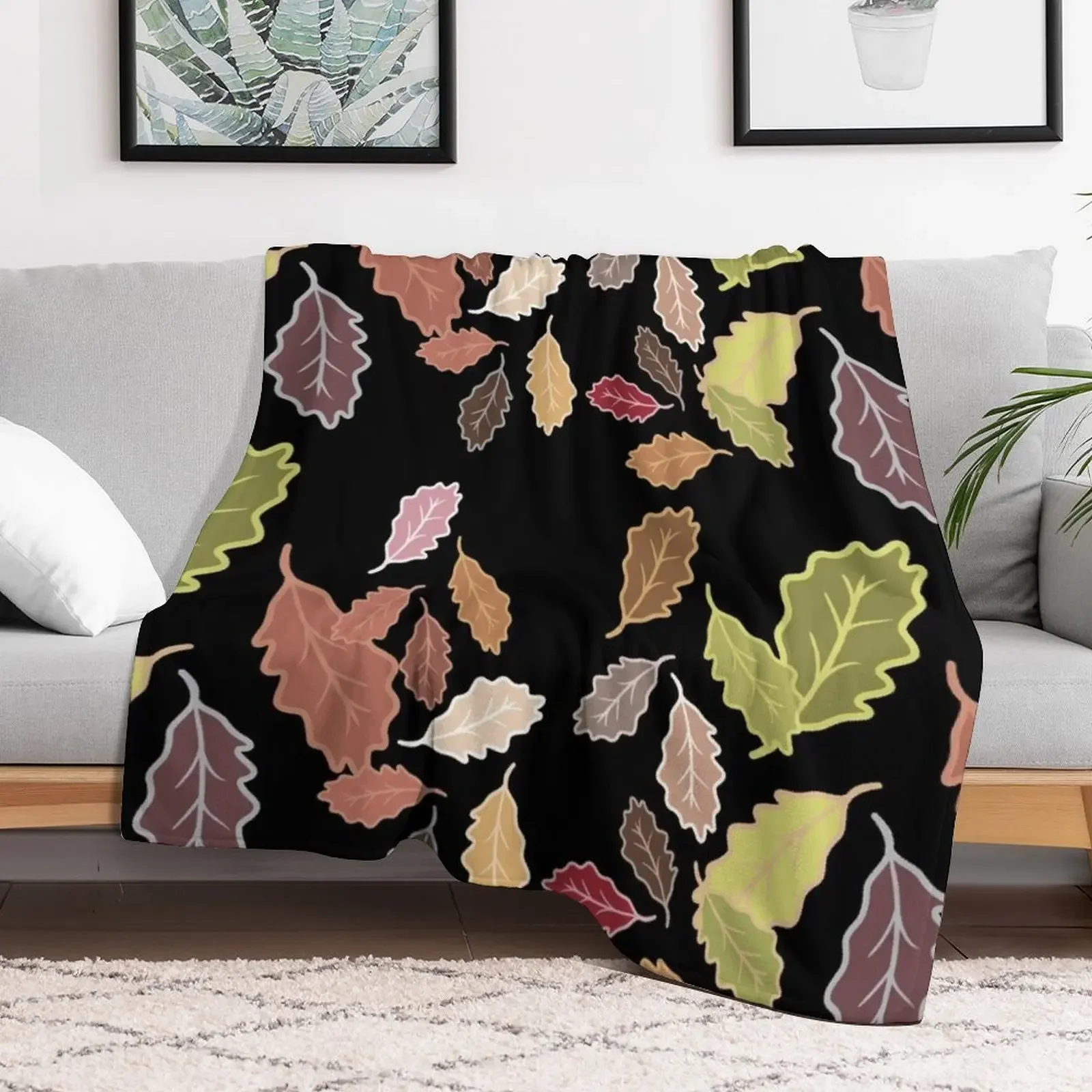 Fall leaves fluttering dull colors Throw Blanket Luxury Brand Sofas Blankets