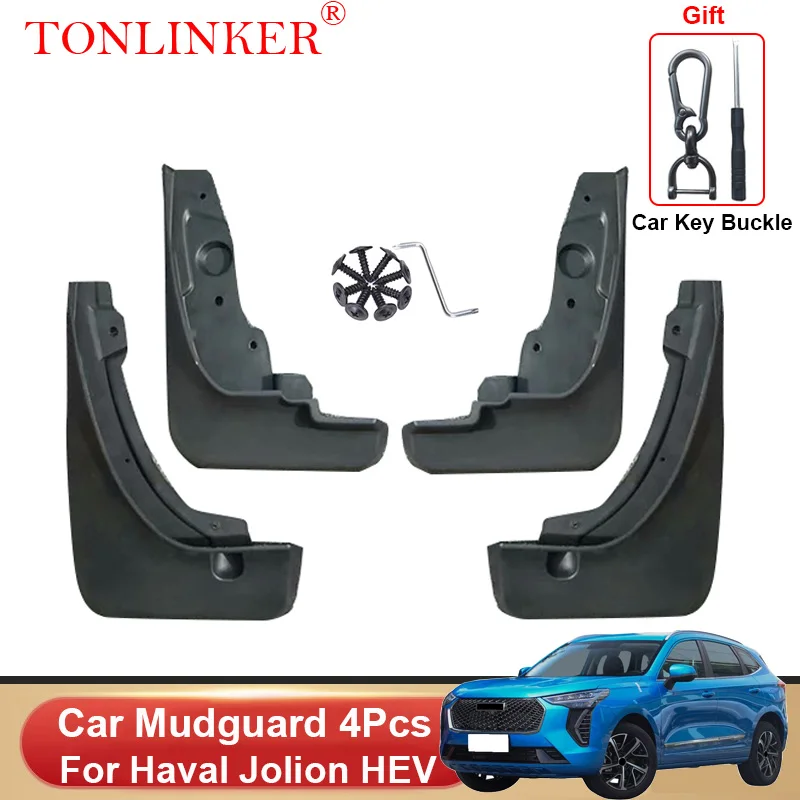 

TONLINKER Car Mudguard For GWM Haval Jolion HEV 2021 2022 2023-Mudguards Splash Guards Front Rear Fender Mudflaps Accessories