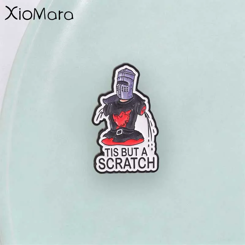 Movie Quote Enamel Pin, Black Knight 