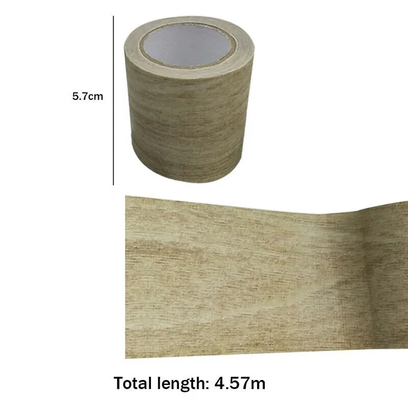 Wood Grain Tape Skirting Waist Line Fix Patch Self Adhesive Floor Stickers Furniture Renovation Sofa Home Decor Improvement