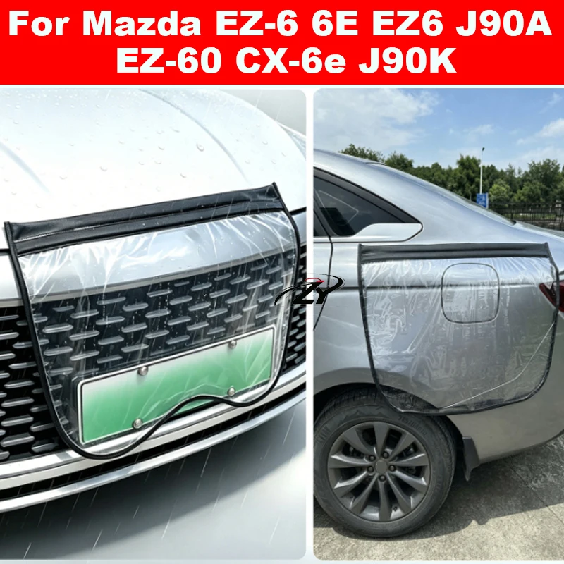 EV Charger Protector Cover Car Cover Rainproof Car Charging Port Cover Magnetic for Mazda EZ-6 6E EZ6 J90A EZ-60 CX-6e J90K