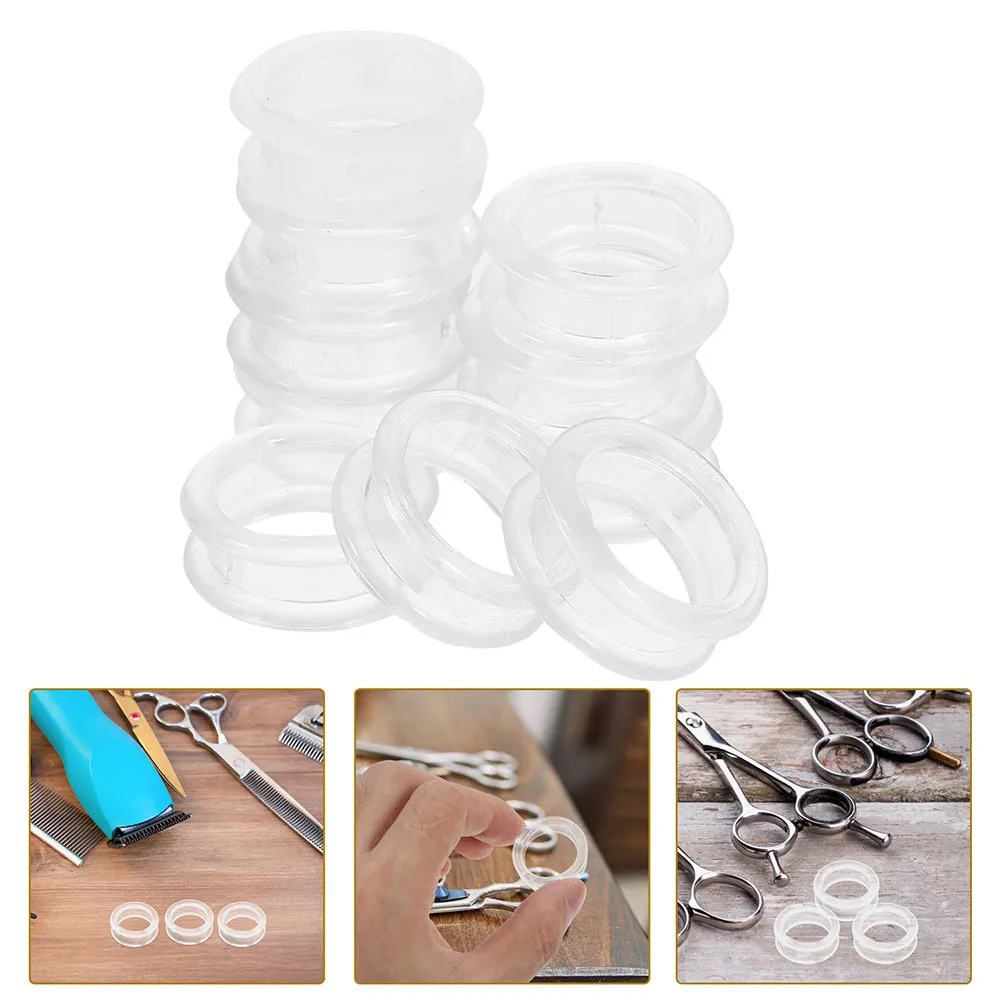 

18Pcs Hair Cutting Gripper Silicone Rings Scissor Finger Protectors for Dog Grooming Barber Tools Lightweight Flexible Safety