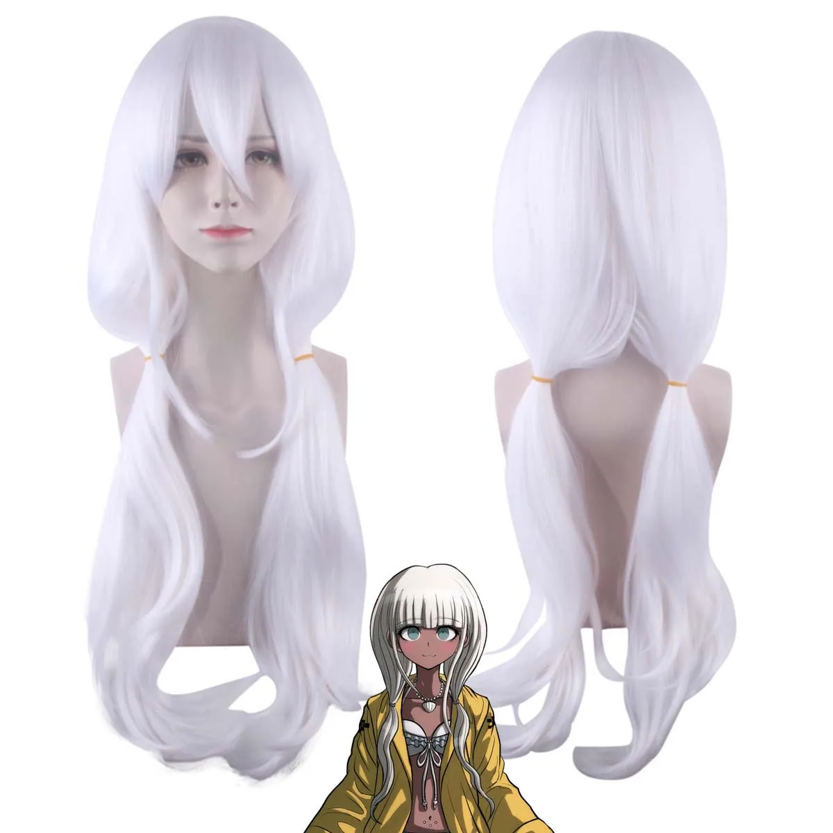 

Женский длинный белый парик для косплея Angie Yonaga из Danganronpa