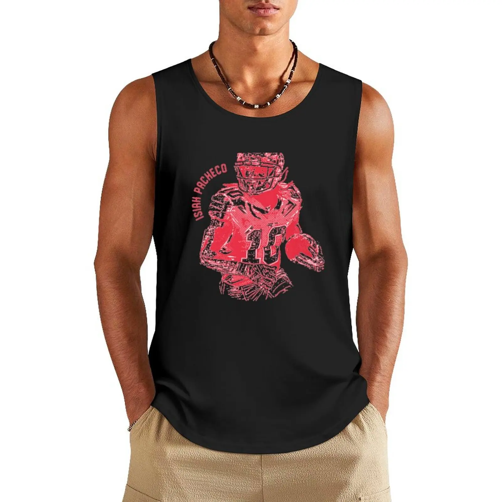 

Isiah Pacheco Tank Top vest men Sports clothing Fitness men clothing