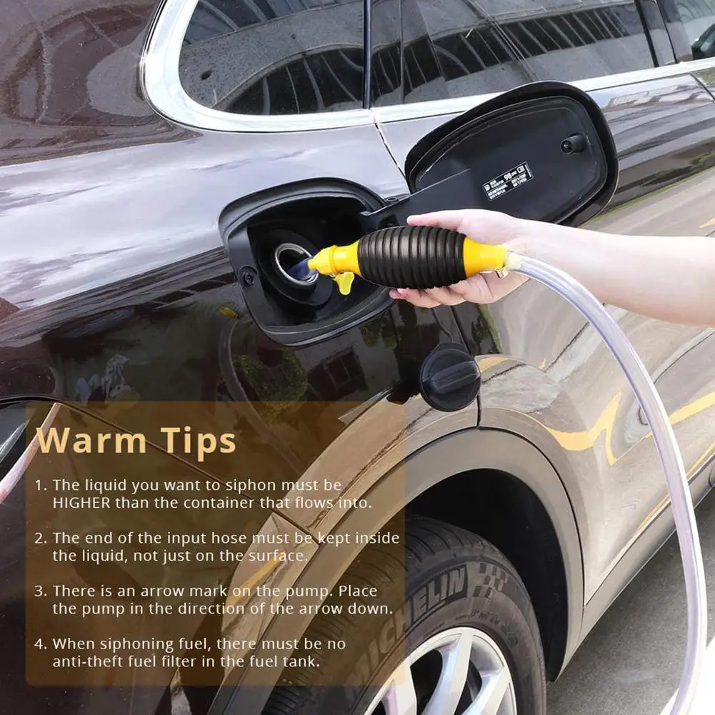 Car Manual Oil Pumping Hose Portable Fuel Tank Pumping Body Liquid Kit Air Oil Transfer Pump Manual Z3Q9