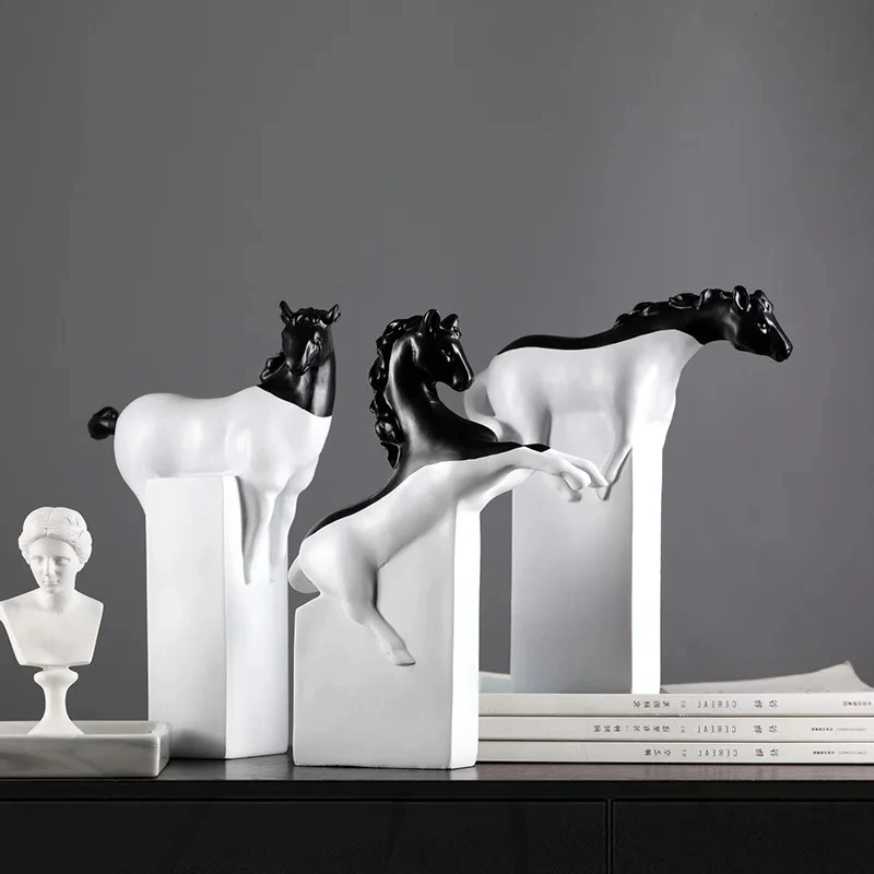 

Abstract Horse Sculpture Realistic Horse Animal Statue Colorful Mosaic Decorative Figurines Home Decoration Accessories