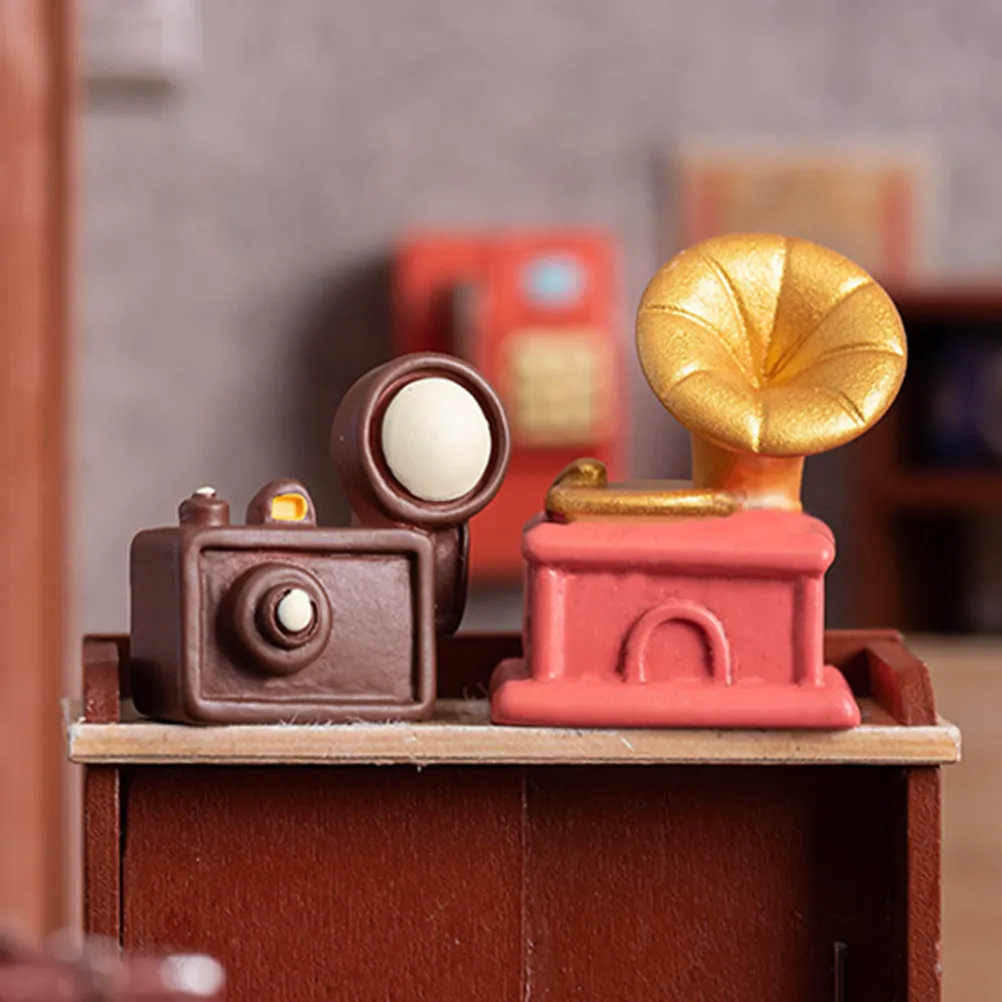 

14Pcs Simulated Household Appliance Set Retro Miniature Resin Home Decorations for Dollhouse Furniture DIY Projects Display