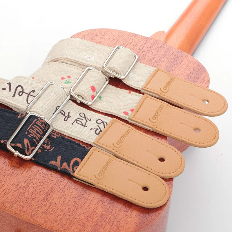 Cotton and Linen Ukulele Straps, Literary Fan, Uk Clari Shoulder Diagonal Cross Belt, Foreign Trade, New