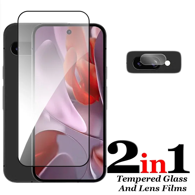 6in1 لجوجل بكسل 9A الزجاج ل بكسل 9A الزجاج المقسى 6.3 بوصة غطاء كامل الغراء HD واقي للشاشة لفيلم عدسة بكسل 9A