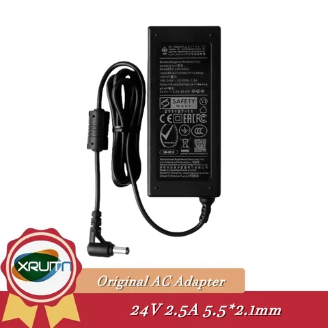 정품 JQH NSA60ED- 24025002 24V 2.5A AC 어댑터 충전기 60W 전원 공급 장치 5.5*2.1mm