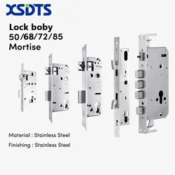 XSDTS 6068 24*240 Round Corners steel security door lock body,Mechanical lock and fingerprint lock body accessories width 75mm