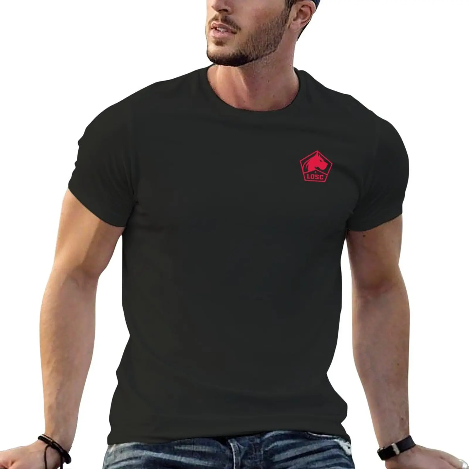 

LOSC T-Shirt kawaii clothes graphic t shirt black t shirt Aesthetic clothing mens big and tall t shirts