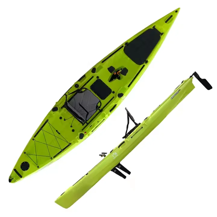 HDPE Plastic 4.15m Ka Canoe Efficient Single-Person Rowing Vessel for Fishing and Surfing