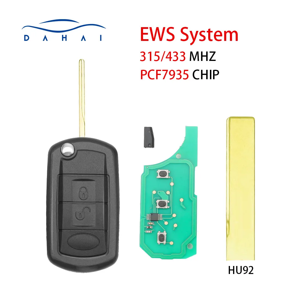 DAhai car EWS ID44 / 7935 315/433.92Mhz Flip Car key for LAND ROVER Range Rover Vogue 2006-2009 HU92 3BTNFolding Remote Control