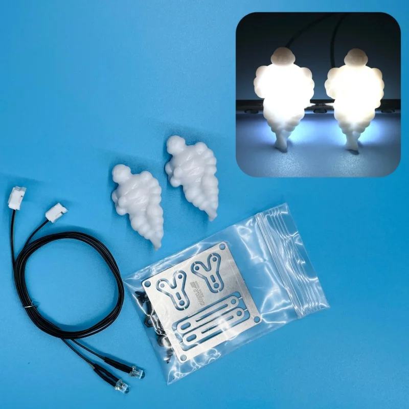 

Светящаяся декоративная фигурка Mi Fat Man Doll для радиоуправляемых грузовиков Tamiya 1/14 Scania 770s, светящаяся фигурка-подсветка, детали для тюнинга тракторов 1:14