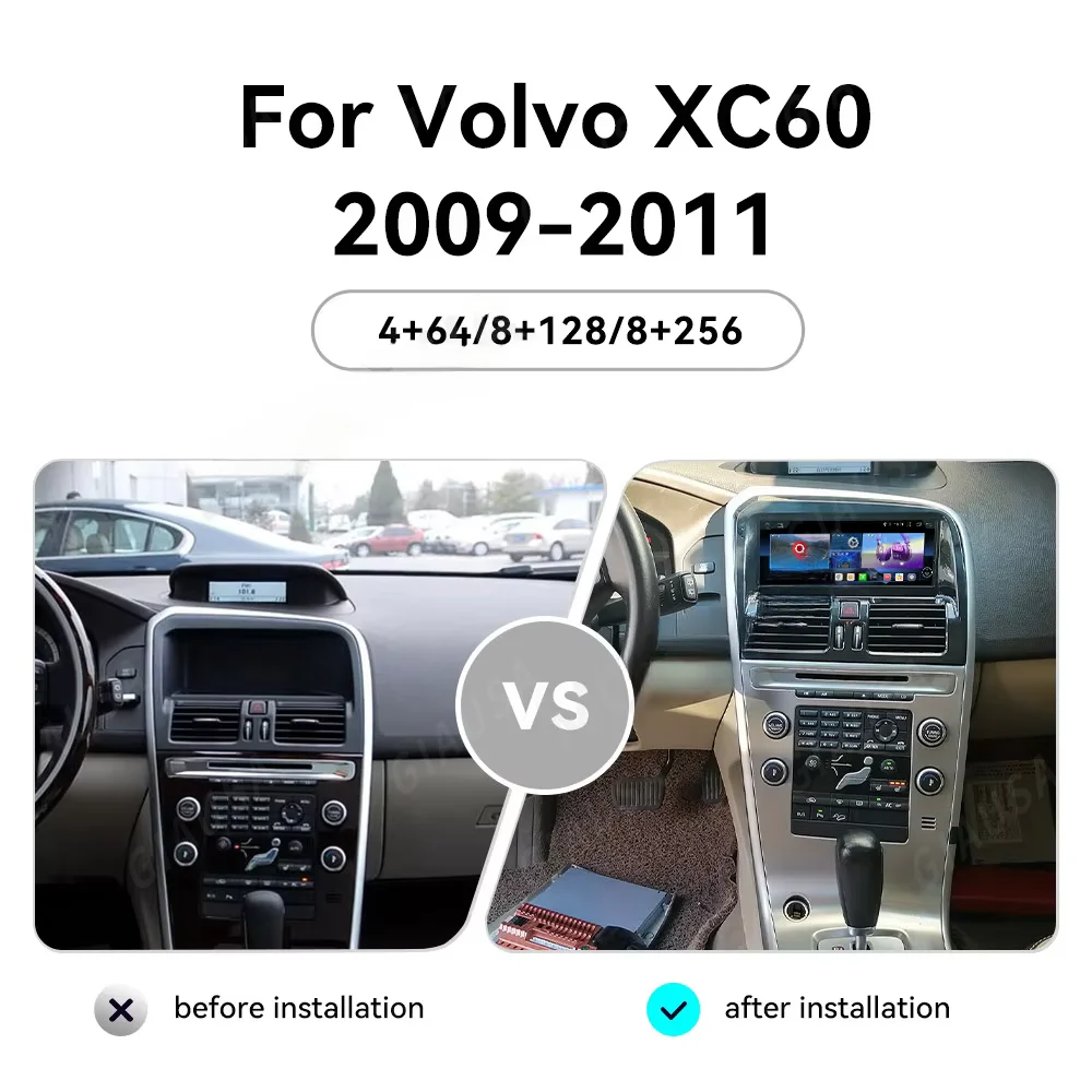 

8.8" Qled Screen 256GB Android 13 Car Radio Multimedia For Volvo XC60 2009-2017 Navigation GPS Wireless Carplay 2din Head Unit