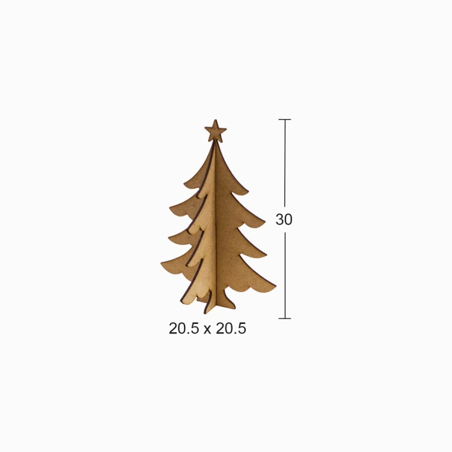 F818 Medium Pine Tree, Mdf Figurative Wood Object