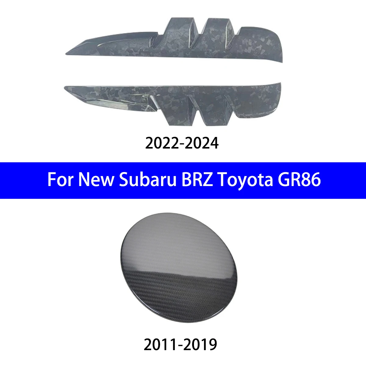 

Подходит для нового Subaru BRZ Toyota GR86 2022-2024, боковые вентиляционные отверстия крыла с кованым узором/2011-2019, крышка топливного бака из углеродного волокна
