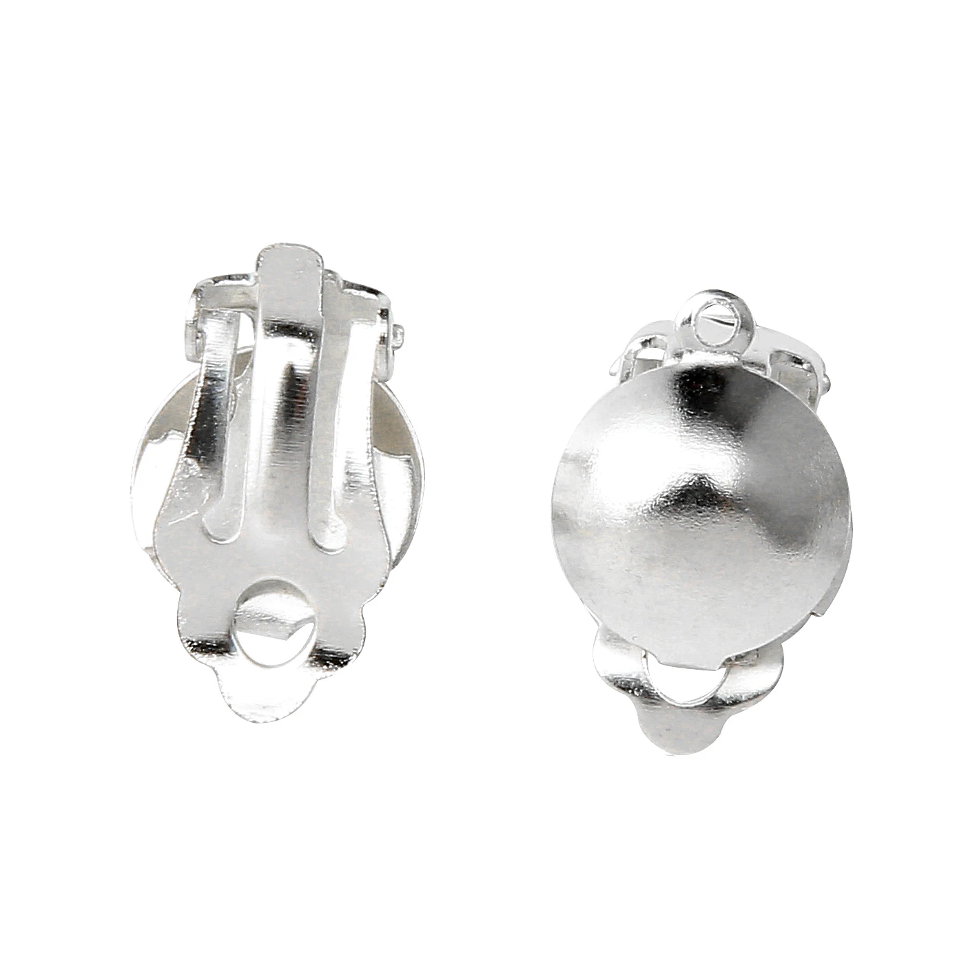 (30Pcs=1Lot ! ) Half Ball Pad Clip On Earring Jewelry Findings Gold Color Silver Color Bronze Plated For Jewelry Making EW10