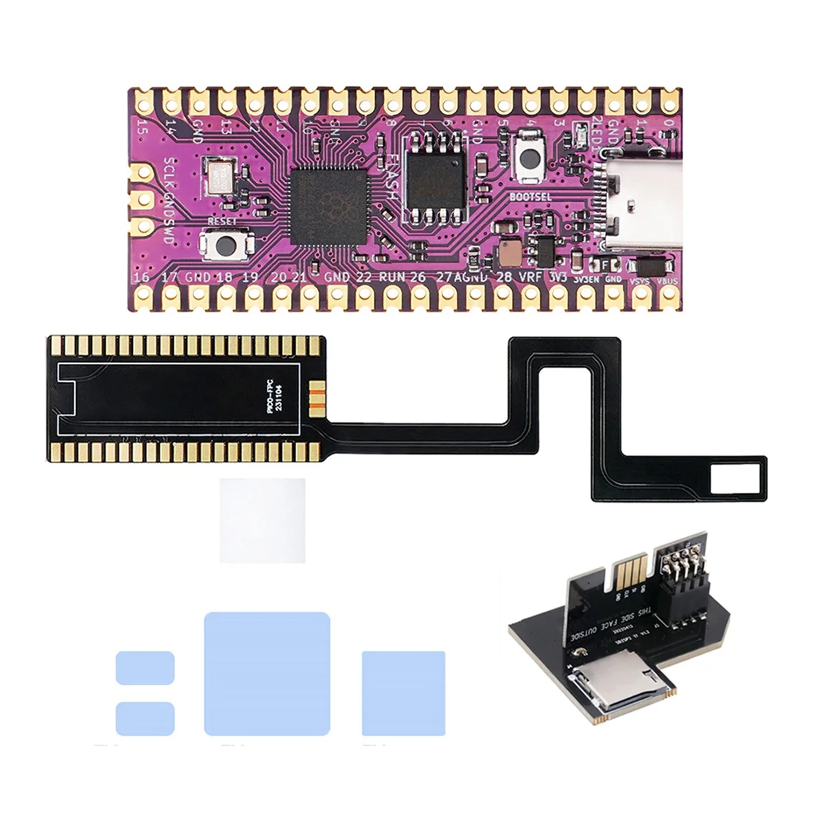 Picoboot Flex Cable for Gamecube/ Raspberry Pi Pico Board with SD2SP2 Pro Adapter for NGC Game Accessories-A