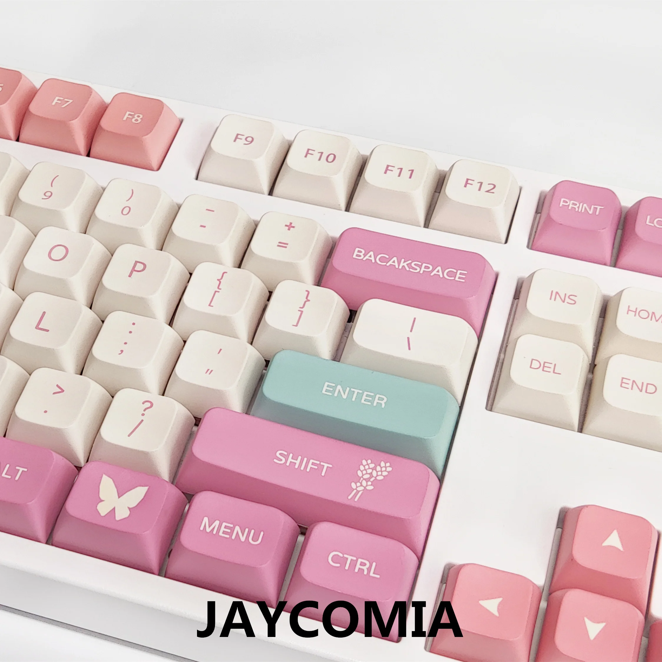 Juego de teclas Sunset para teclados mecánicos, Set de 133 teclas, PBT, 5 teclas laterales, perfil XDA, Rosa fresco, interruptores MX personalizados para bricolaje