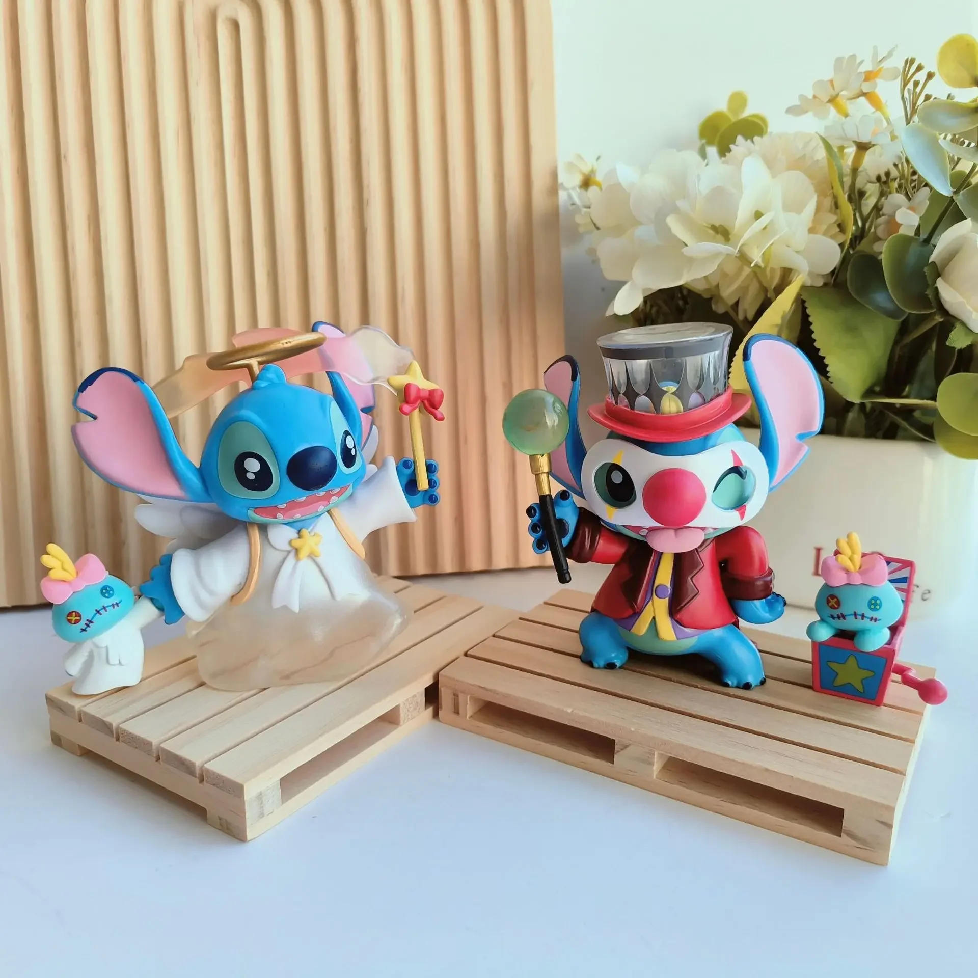 6 Styles Stitch Mystery Box Figurine Set Cartoon Collectible Figure Desktop Ornament Kids Toy Gift