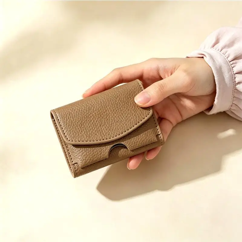 Mini Kurze PU-Leder Damen-Geldbörse Minimalistisch Mehrere Kartenfächer Münzbörse Weiche Haptik Mehrfarbig Tragbare Kleine Clutch Geschenk für Mädchen – Detail 12
