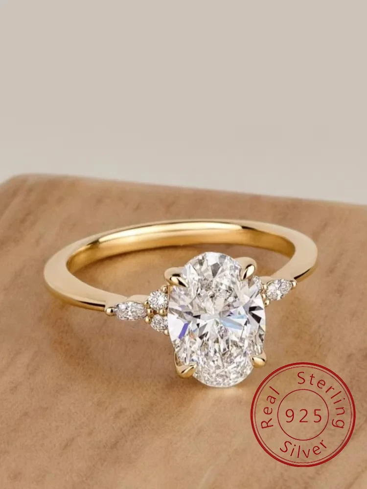 

Простое кольцо из стерлингового серебра 925 пробы с конским глазом, модное изысканное кольцо для женщин, юбилей, свадьба, роскошные ювелирные изделия высокого качества