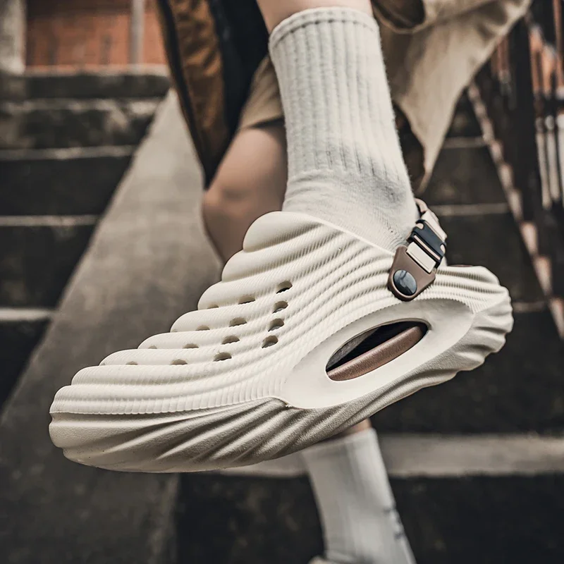 Pantoufles pour hommes conduite été hommes Massage pantoufles diapositives intérieur extérieur sandales plage chaussures décontractées sandales en noix de coco