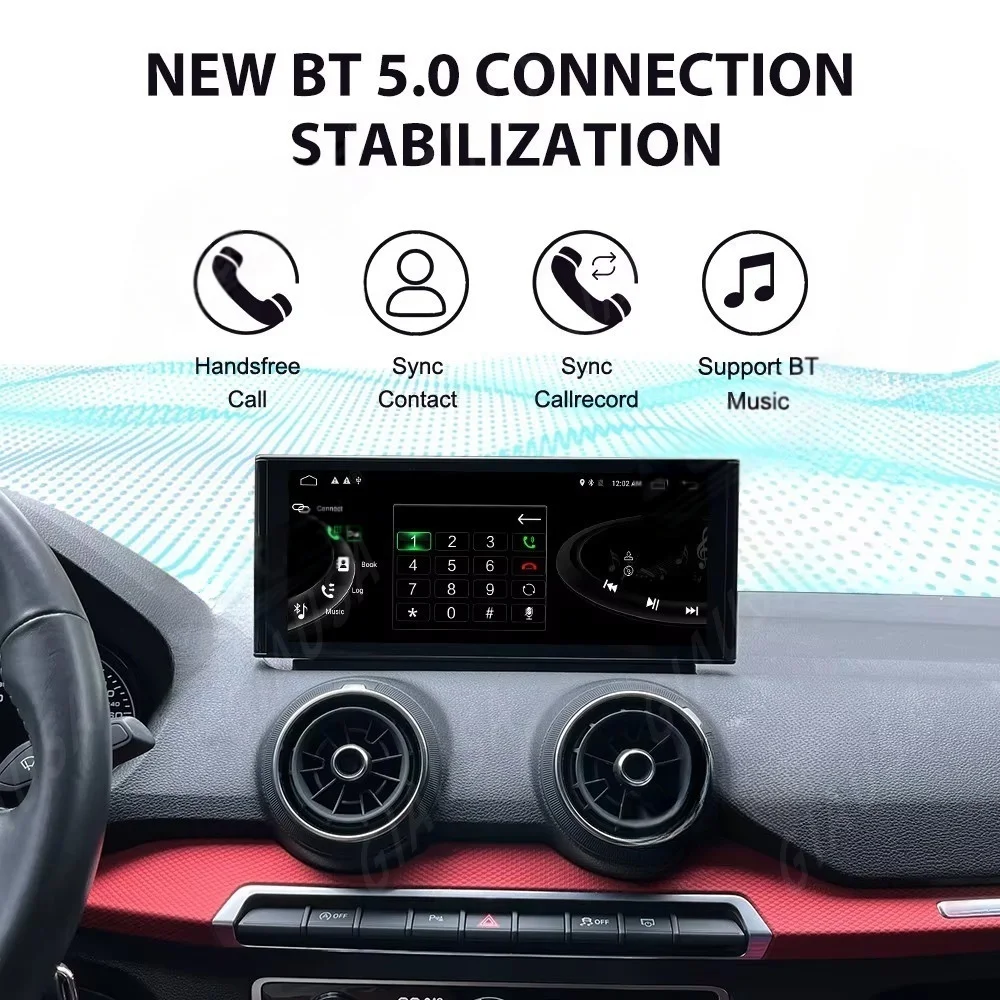 10.25 "لأودي A1 2012 2013 -2018 أندرويد 14.0 سيارة لتحديد المواقع والملاحة السيارات ستيريو الوسائط المتعددة راديو مشغل فيديو Carplay اللاسلكية