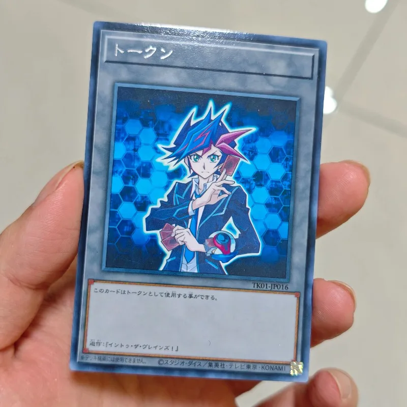 1pcs Yu-Gi-Oh! Token Yusaku Fujiki Diy Silver Letter R Flash Card TK01 Hot Stamping Craft Anime Game Collection Card Toy Gift