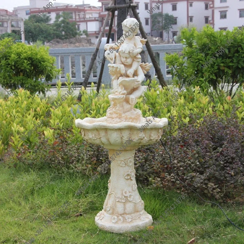 X30 European Character Running Water Fountain Wedding Decoration Living Room Sculpture Floor Fish Pond Courtyard Creative
