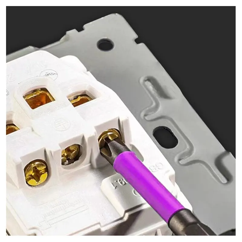 10pc Electrician Specific Hexagonal Handle Anti Slip Screwdriver 65-110mm Cross Shaped Magnetic Coil Disassembly Tool Set