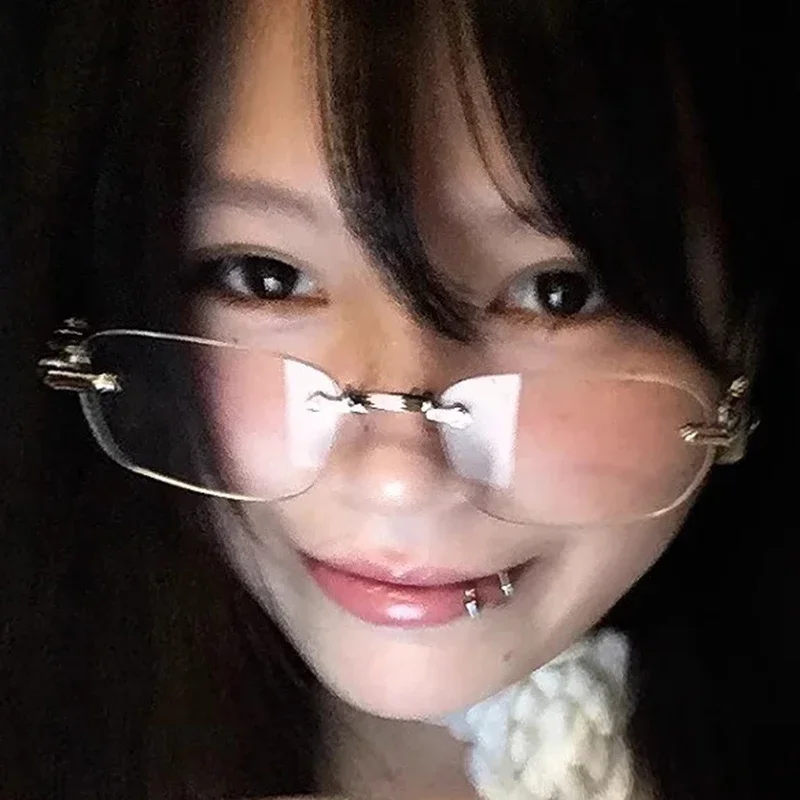 

Harajuku серебряные металлические очки в квадратной оправе Y2K женские маленькие очки в стиле ретро стеклянные очки для девочек декоративные антисиние очки