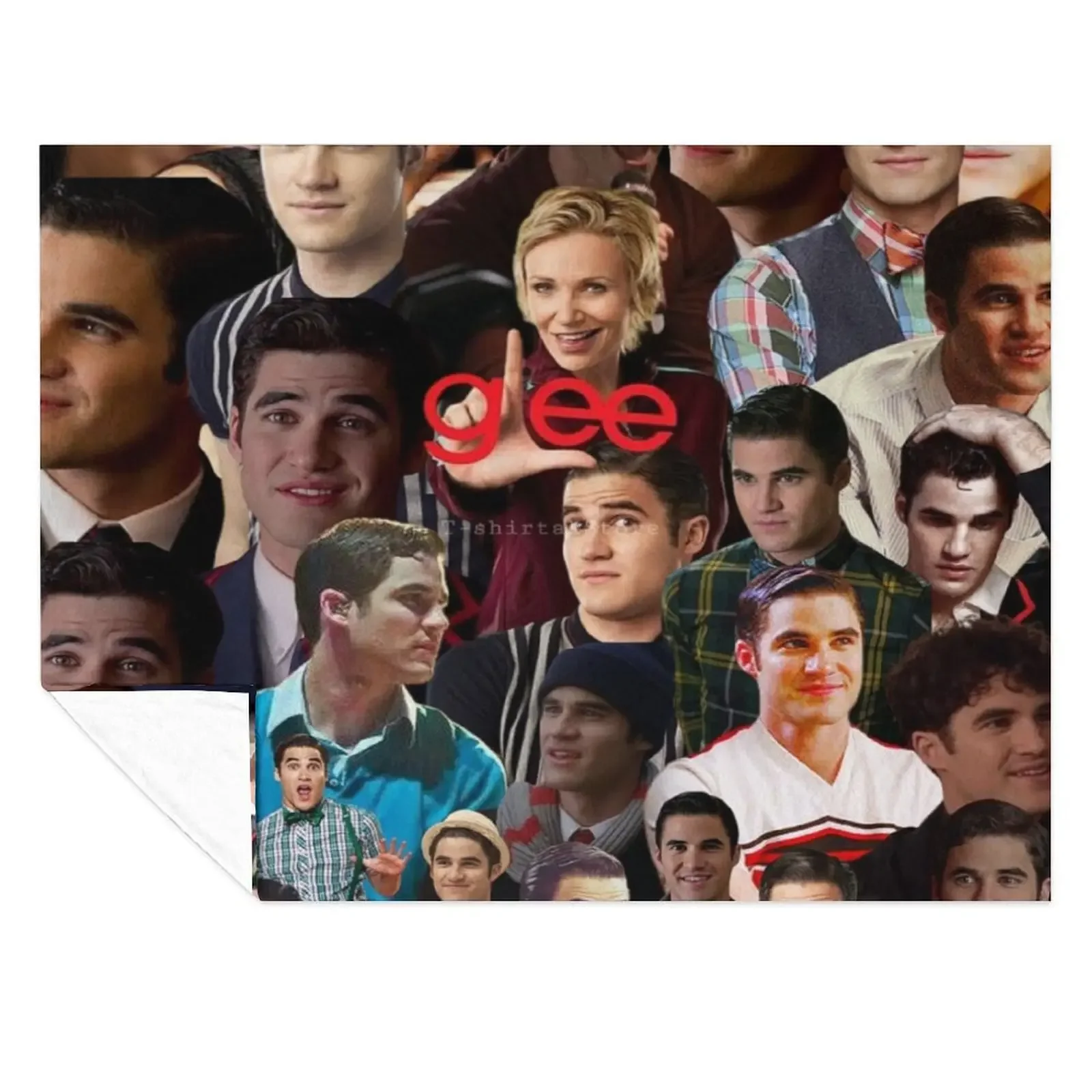 

blaine anderson-glee photo collage Throw Blanket Decorative Sofa Plaid on the sofa Soft Plush Plaid Luxury Designer Blankets