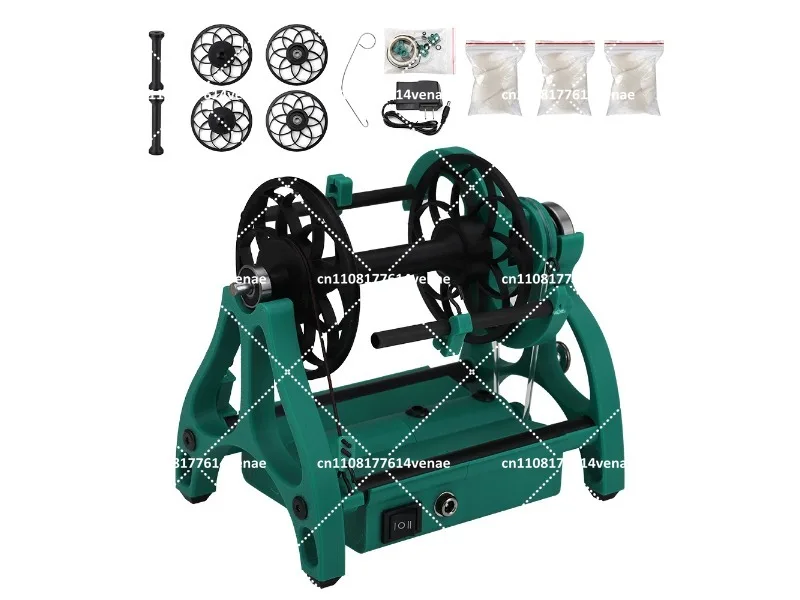 Compact Electric Fibre Spinning Wheel, Adjustable Speed Wool Yarn Maker for Crochet Weaving